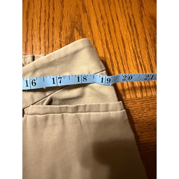 Talbots The Perfect Crop Khaki Pants Women 16W Mid Rise Elastic Waist - Picture 7 of 10